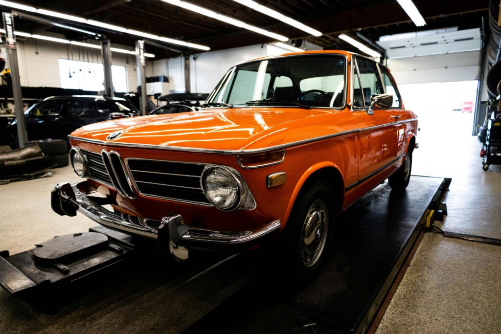 bmw car in body shop